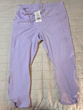 NWT Fabletics Oasis High-Waisted Twist Leggings - Lavender - 4X